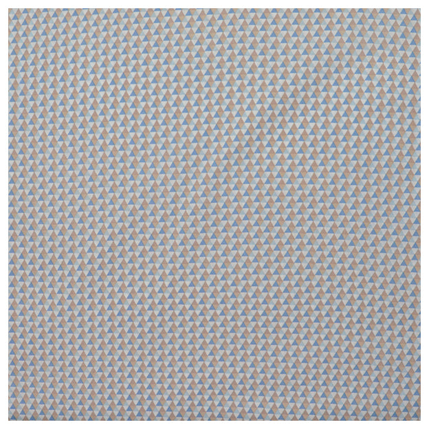 Baumwoll-Popelin Triangles blau/beige