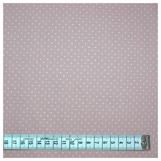 Baumwolle mini Tupfen rosa und weiß