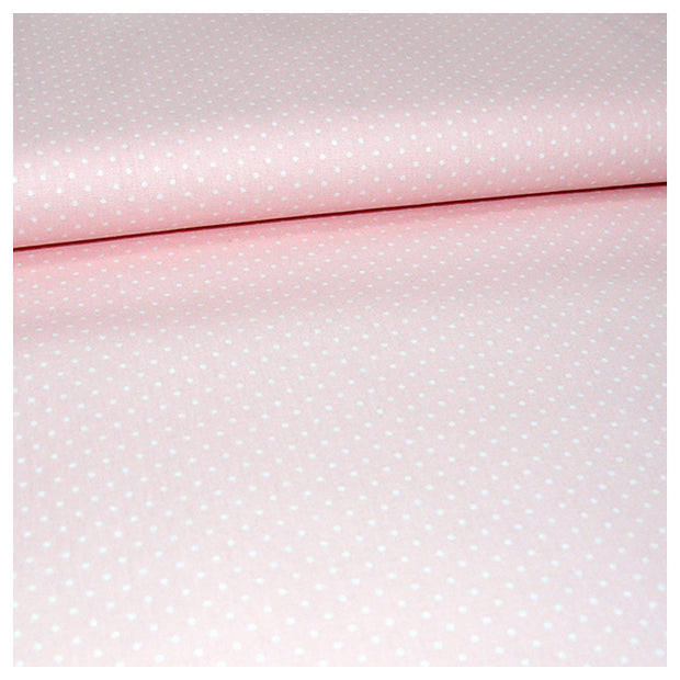 Baumwolle mini Tupfen hellrosa und weiß