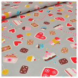 Jersey Lebkuchen grau