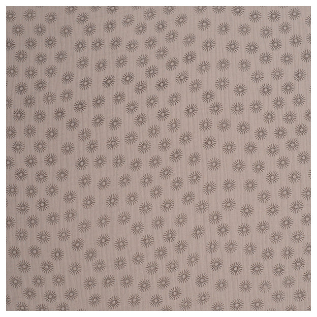 Musselin Baumwolle Blumen grau