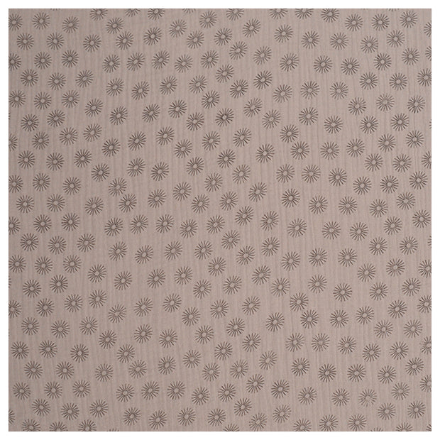 Musselin Baumwolle Blumen grau