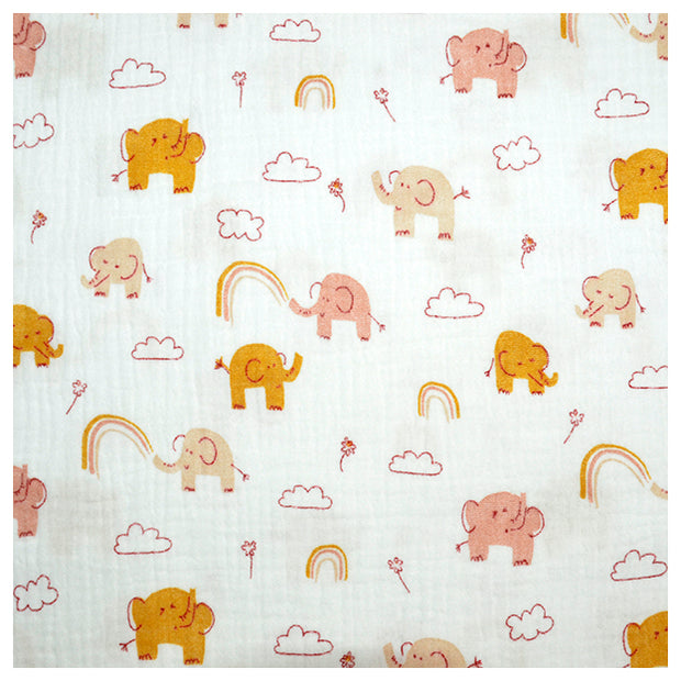 Musselin Elefanten weiß Bio