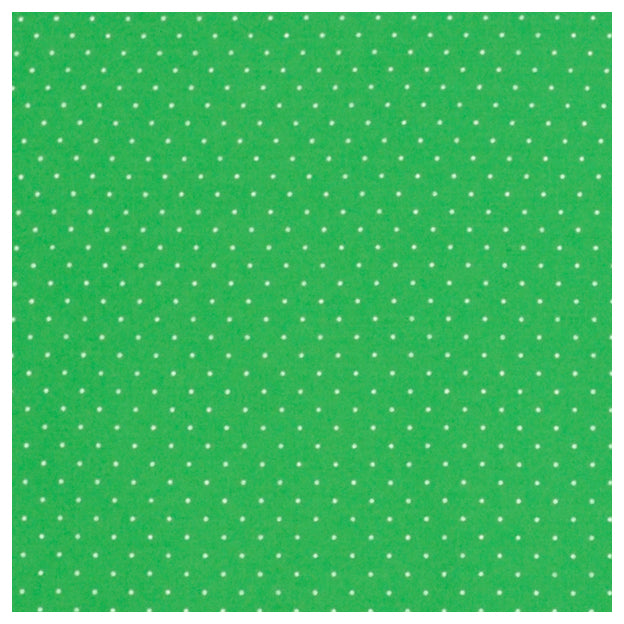 Baumwollsatin Tupfen grün und weiß