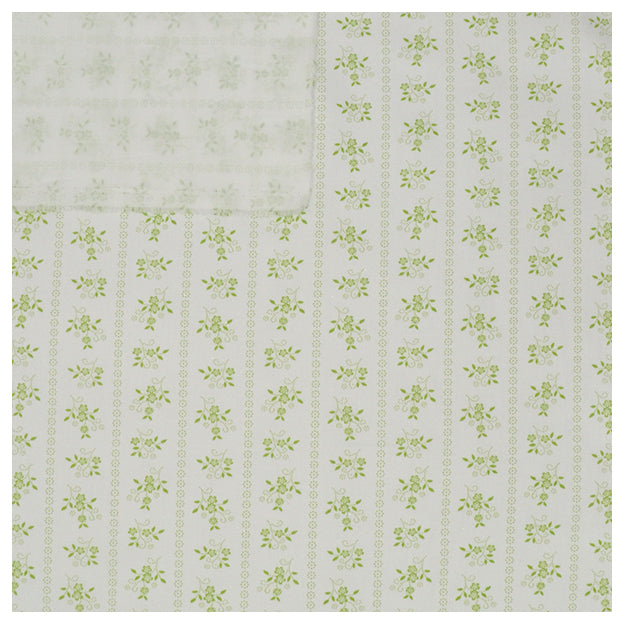 Baumwolle Blumen weiß und hellgrün