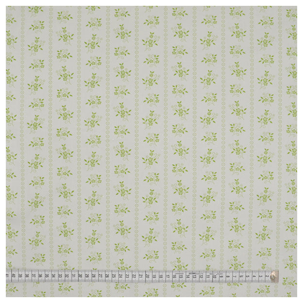 Baumwolle Blumen weiß und hellgrün