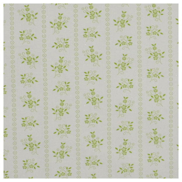 Baumwolle Blumen weiß und hellgrün