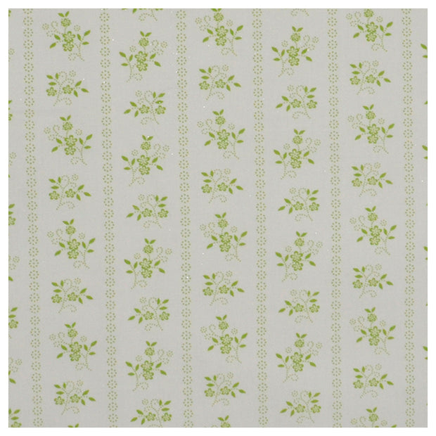 Baumwolle Blumen weiß und hellgrün