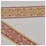Jaquardband violett/natur 45mm