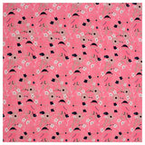 Jersey Blumen/Vögel rosa Bio