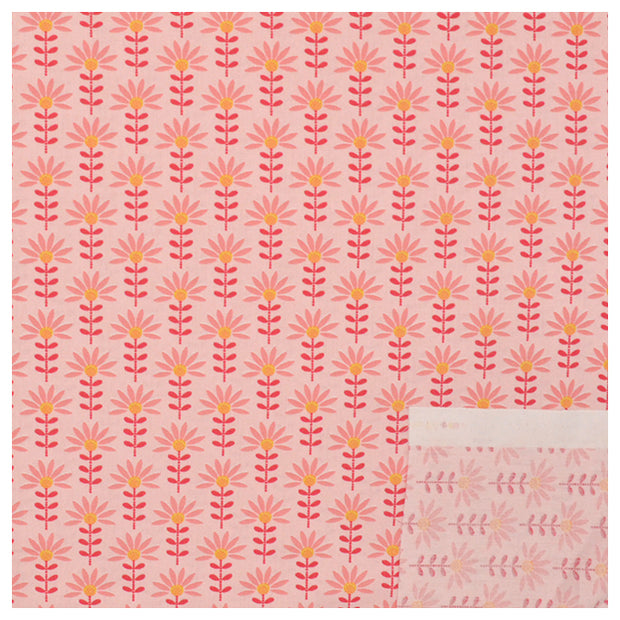 Baumwoll-Popelin graphic Flower light rose