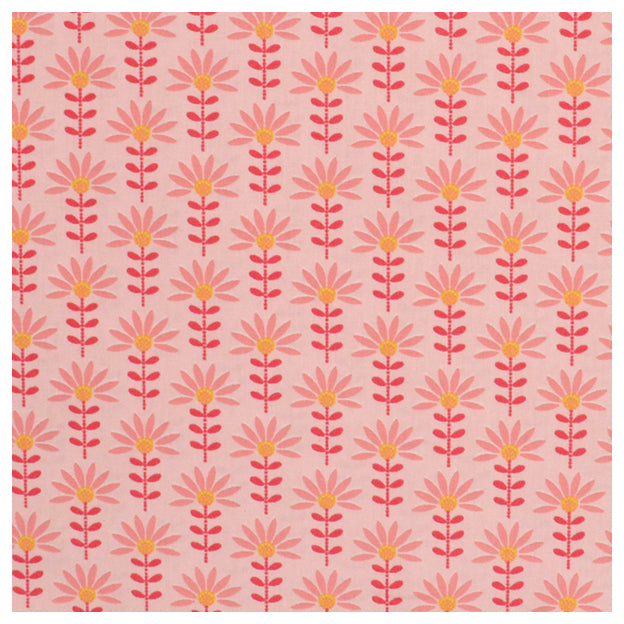 Baumwoll-Popelin graphic Flower light rose