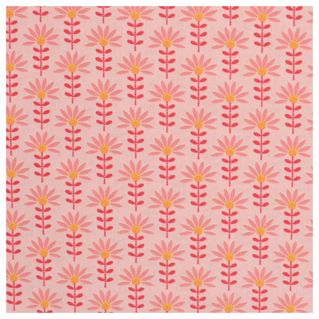 Baumwoll-Popelin graphic Flower light rose