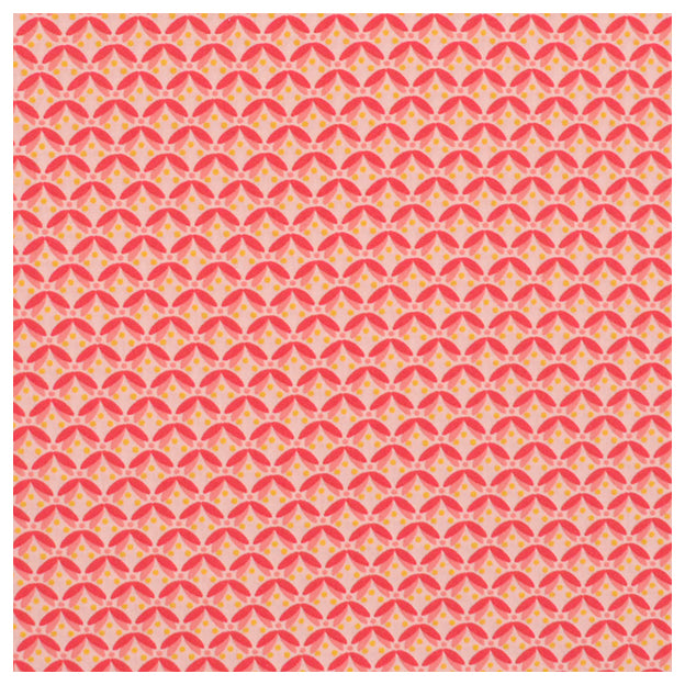 Baumwoll-Popelin graphic Flowers rosa