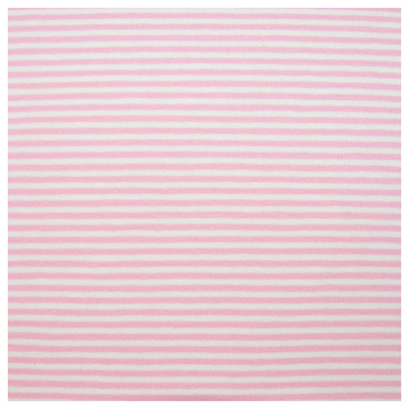 Jersey Streifen rosa/weiß 2mm