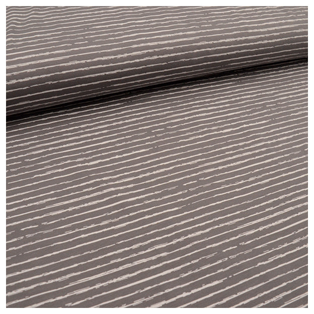 Jersey Streifen grau und weiß