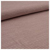 Jersey Streifen dusty rosa/weiß