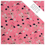 Jersey Stoffpaket 2 x 0,5 m Baumwolljersey Blumen GOTS / Jersey Dreiecke+ Bündchen GOTS