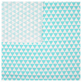 Baumwollstoff geometrisches Muster mint/ weiß