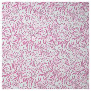 80cm Baumwollstoff Ornamente pink/weiß