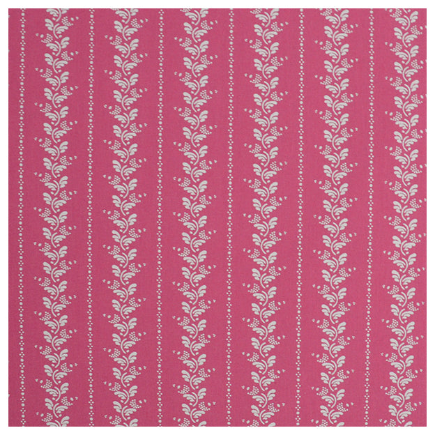 Baumwolle Blumen rosa/weiß streifen