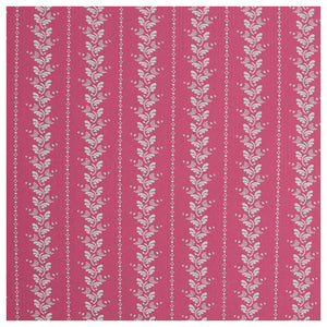 Baumwolle Blumen rosa/weiß streifen