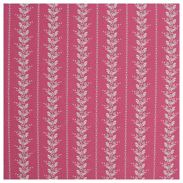 Baumwolle Blumen rosa/weiß streifen